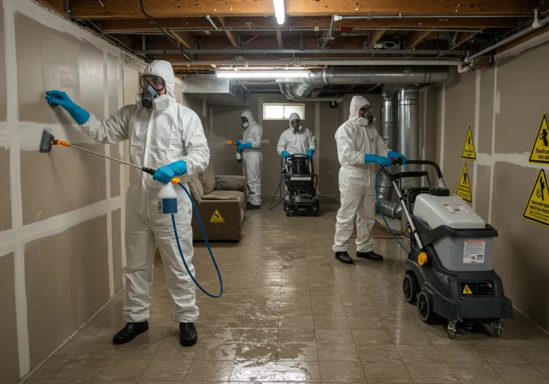 Basement Moisture Removal and Structural Drying process in Elmore County, AL